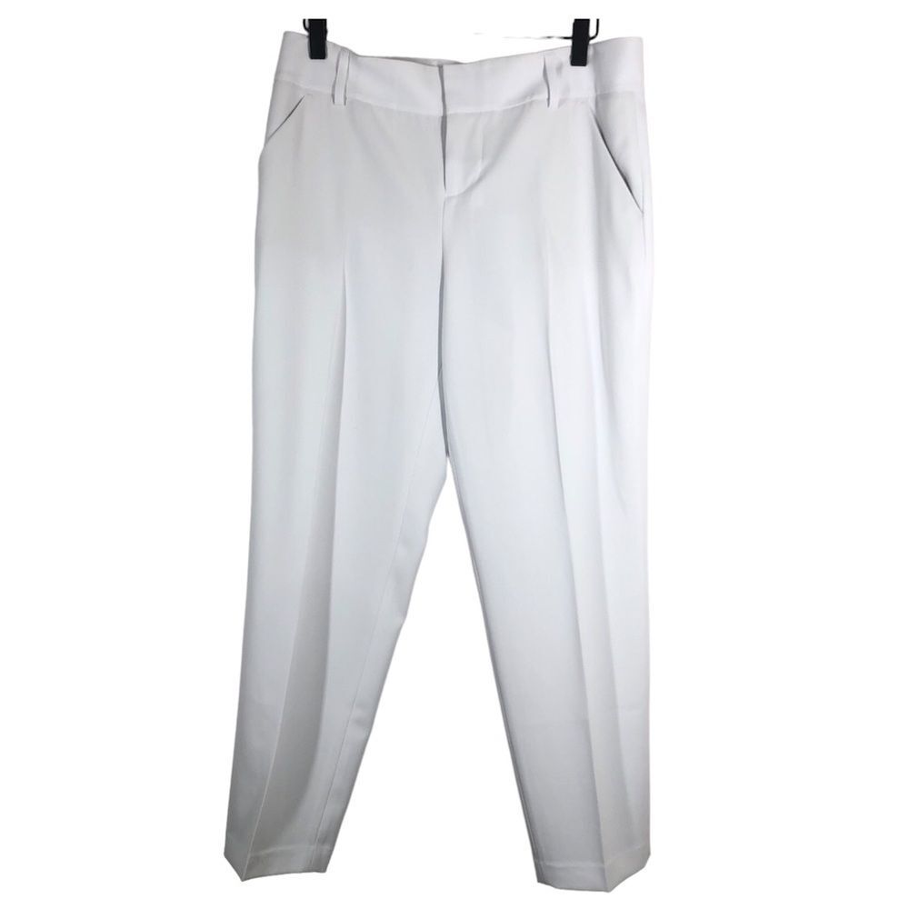 Alice + Olivia Classics White Straight Leg Dress Pants Size 8